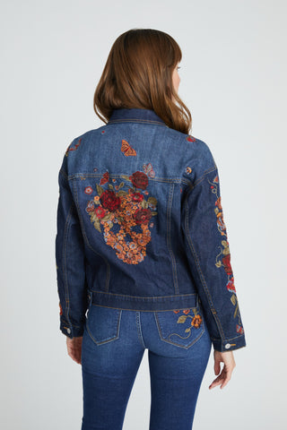 Trucker Jacket - Skulls & Roses