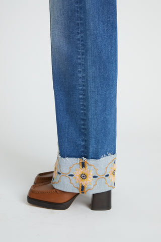 Margo Straight Pintuck Cuff - Floral Foulard