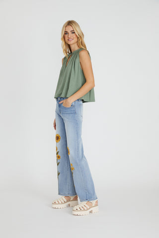 Penelope Wide Leg - Sunflower