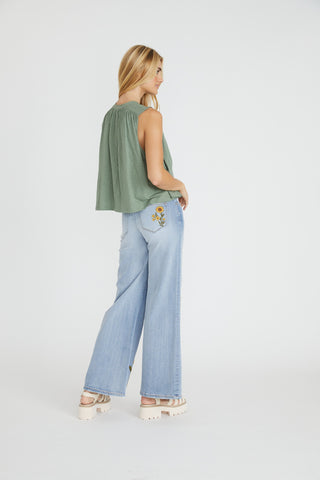 Penelope Wide Leg - Sunflower