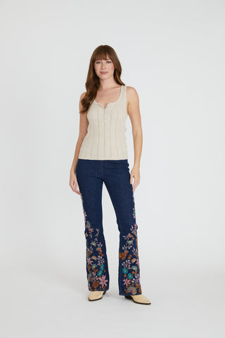 Wide Leg Pull On - Far East Floral