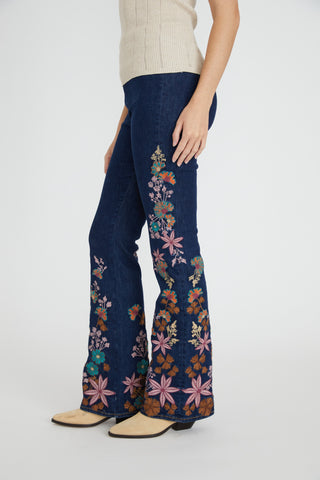 Wide Leg Pull On - Far East Floral