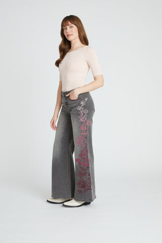 Mona Wide Leg - Blush Etched