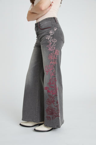 Mona Wide Leg - Blush Etched