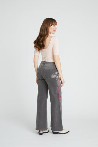Mona Wide Leg - Blush Etched