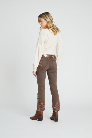 Colette Straight Crop - Bows & Roses