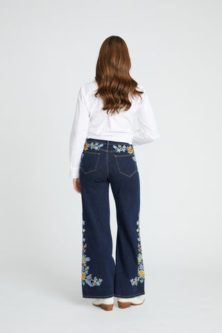 Penelope Wide Leg - Rodeo Roses