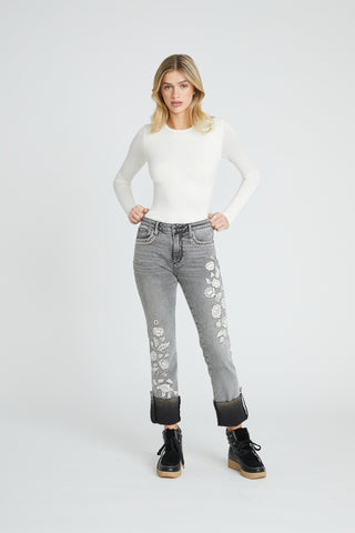 Colette Straight Crop - Floral Rodeo