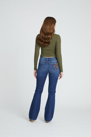 Wyatt Boot Cut - Skulls & Roses