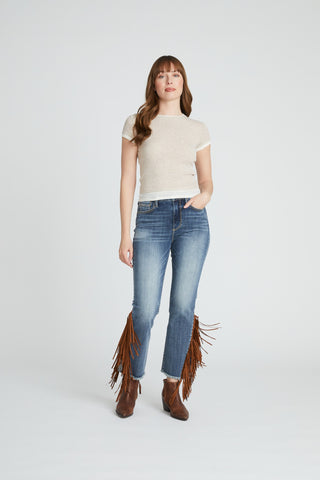 Clara Ankle Flare - Aztec Fringe