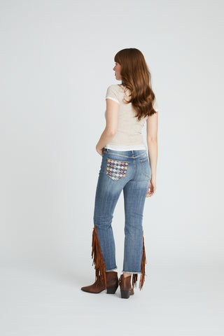 Clara Ankle Flare - Aztec Fringe