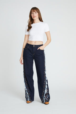 Frankie Wide Leg - Playful Paisley