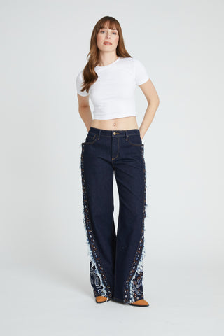 Frankie Wide Leg - Playful Paisley