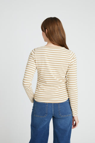 Striped Tee - Skulls & Roses