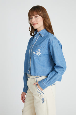 Dani Crop Shirt - Ravishing Rosettes