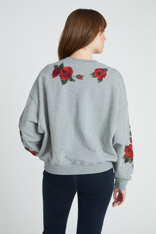 Teddy Sweatshirt - Grey Midnight Rose