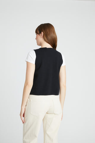 Sweater Vest - Ravishing Rosettes Black