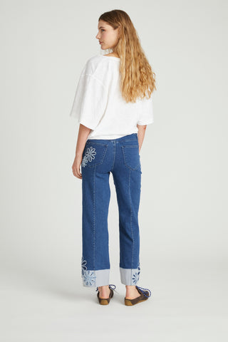 Betty Knit Jeans - Daisy Patchwork