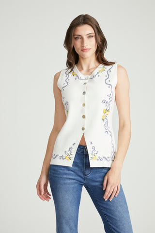 Deanna Knit Vest - Limoncello