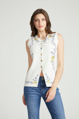 Deanna Knit Vest - Limoncello