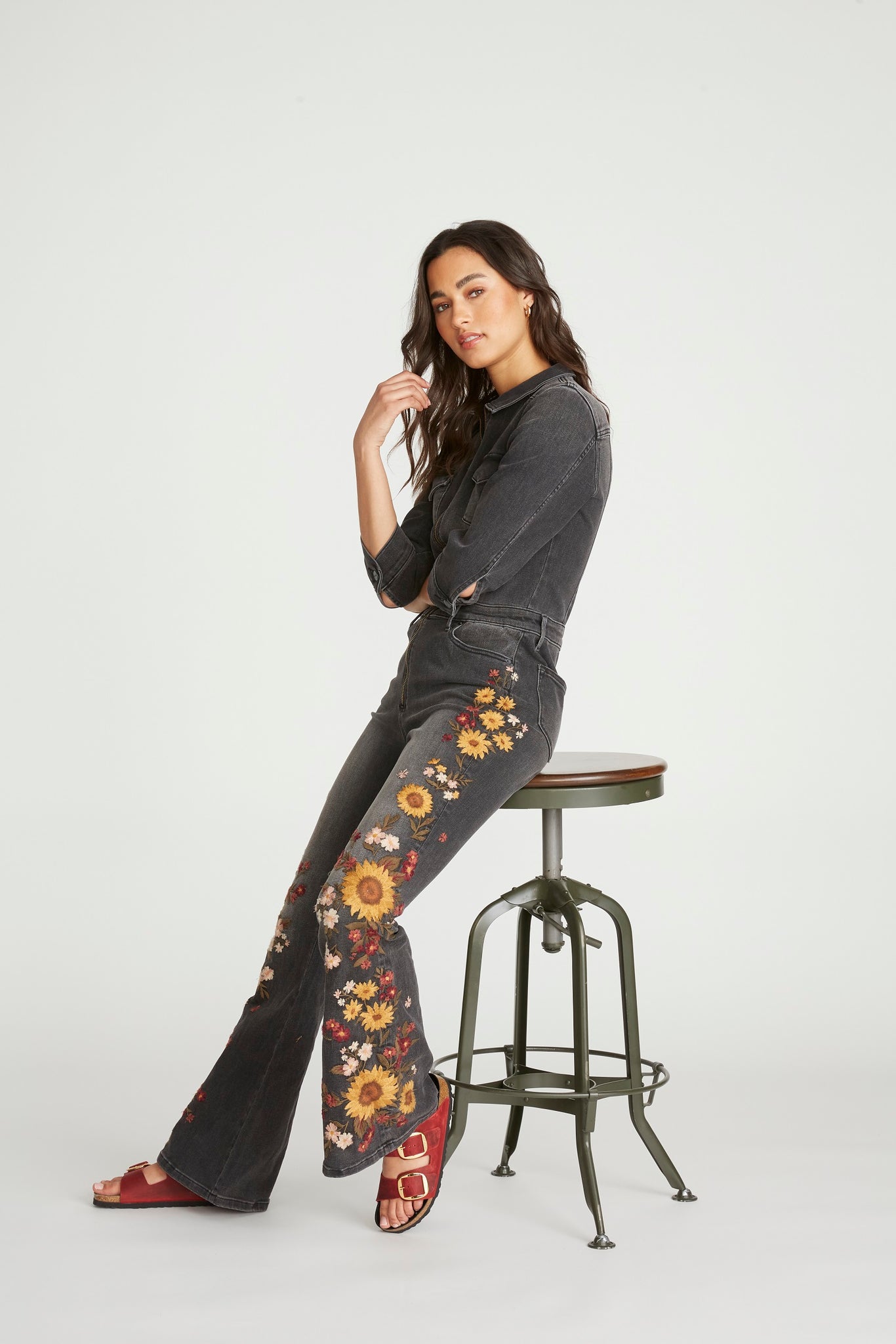 Farrah Jumpsuit - Falling Sunflower