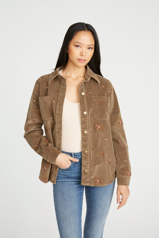 Shayna Shirt Jacket -Olive  Corduroy Mimosa