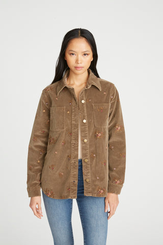 Shayna Shirt Jacket -Olive  Corduroy Mimosa