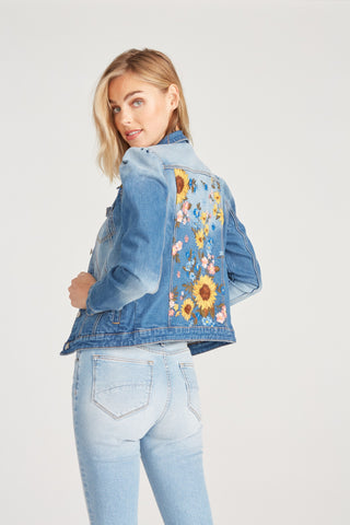 Gigi Puff Sleeve Denim Jacket - Sunflower – Driftwood Jeans