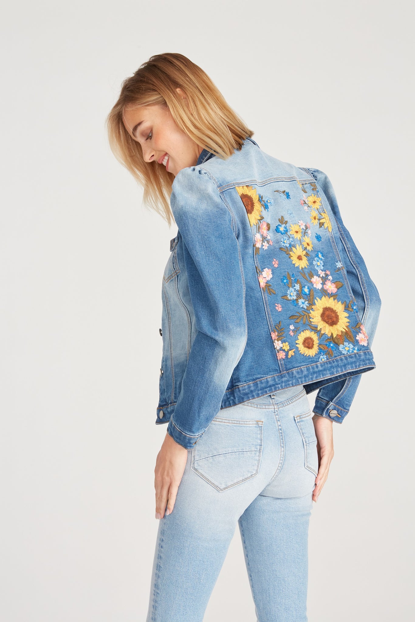 Gigi Puff Sleeve Jacket - Sunflower