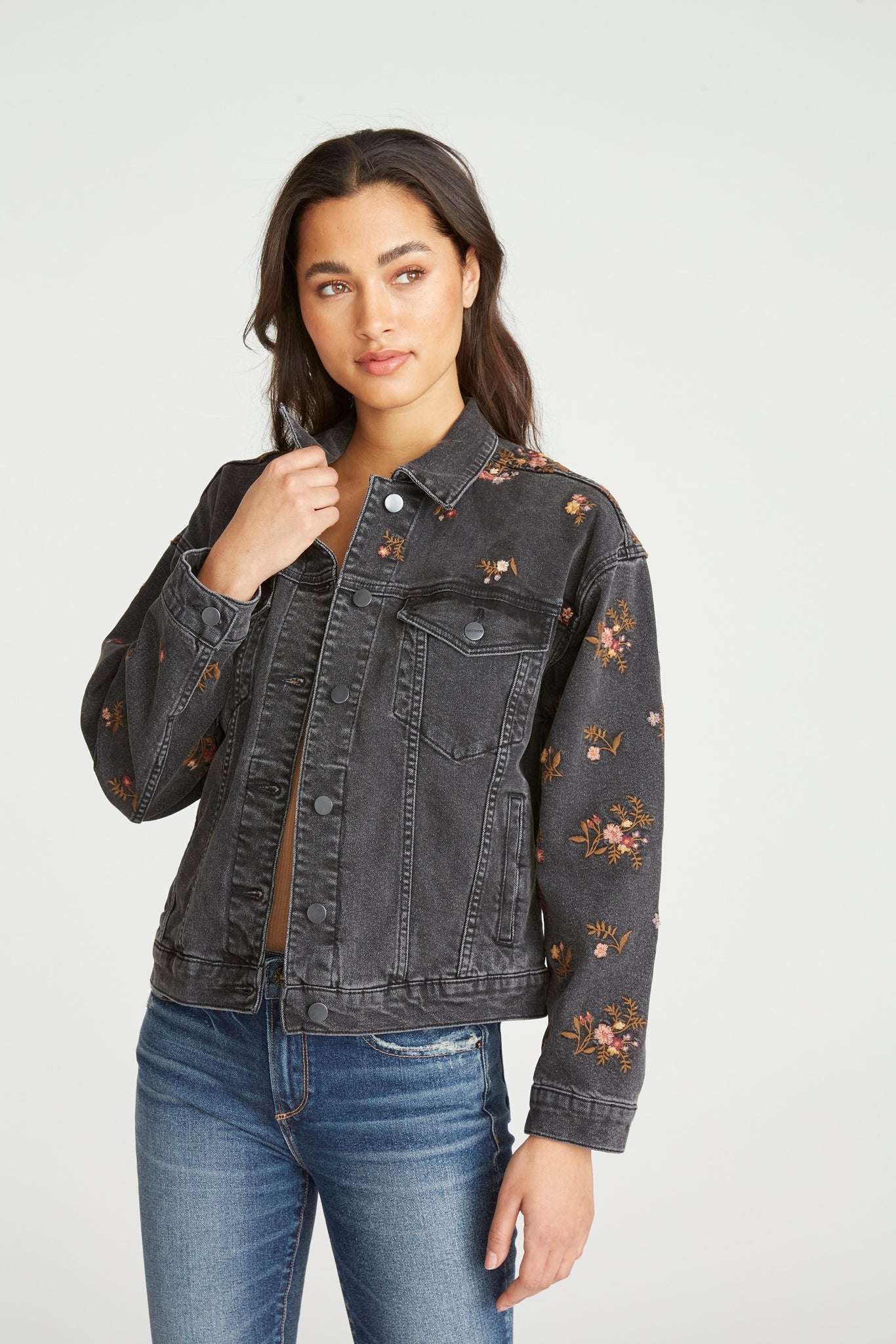 Denim Jacket - Black Mimosa