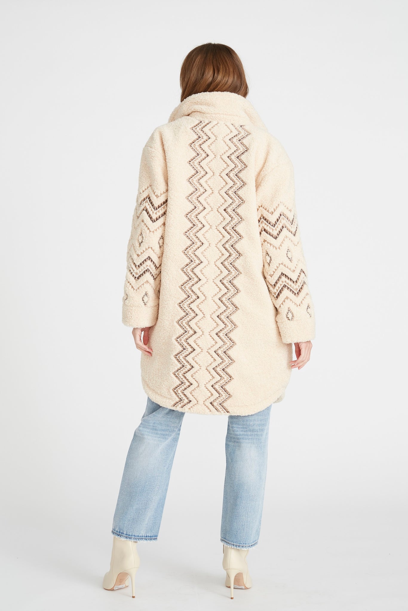 Sheeba Sherpa Long Coat - Cream
