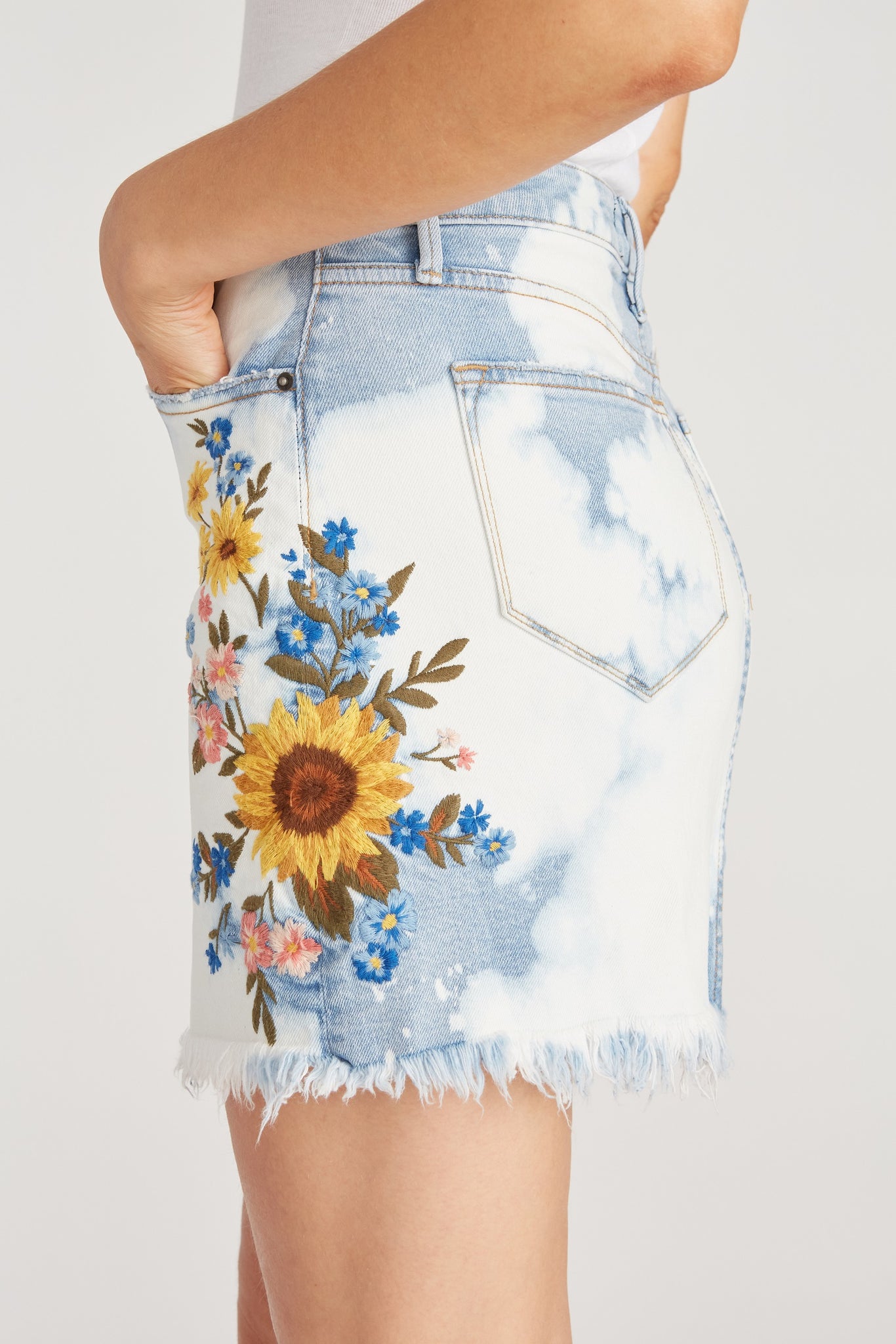 Ruby Mini Skirt - Acid Sundflower