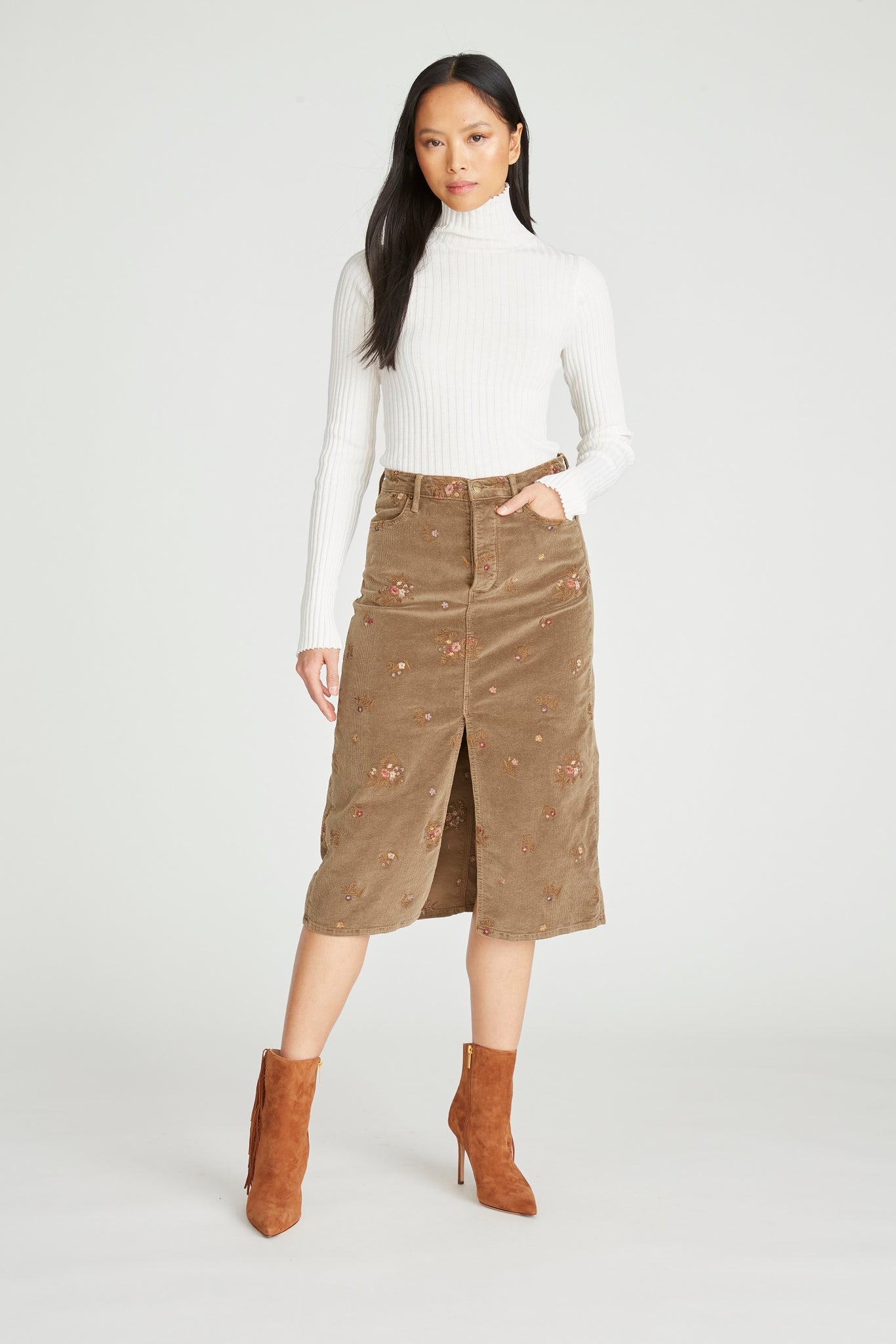 Midi Skirt - Corduroy Mimosa