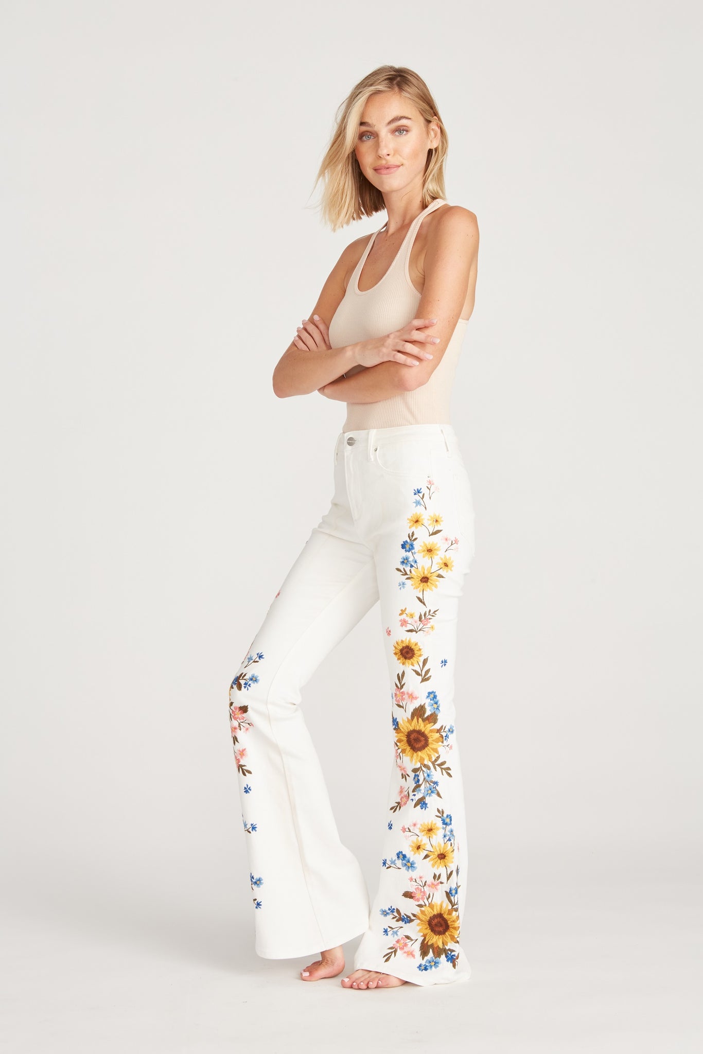 Farrah Flare - White Sunflower