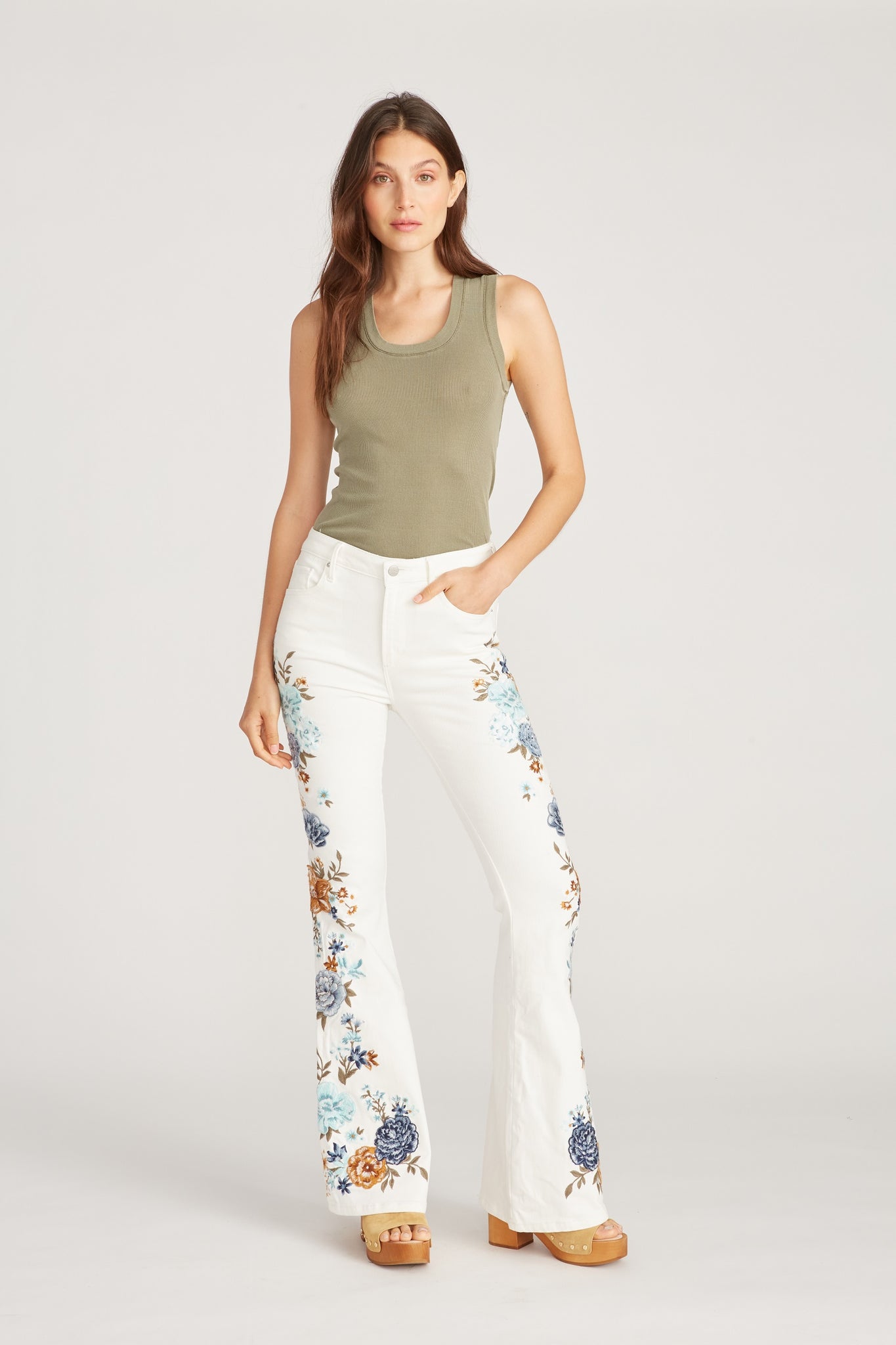 Farrah Flare - White Aqua Dusk