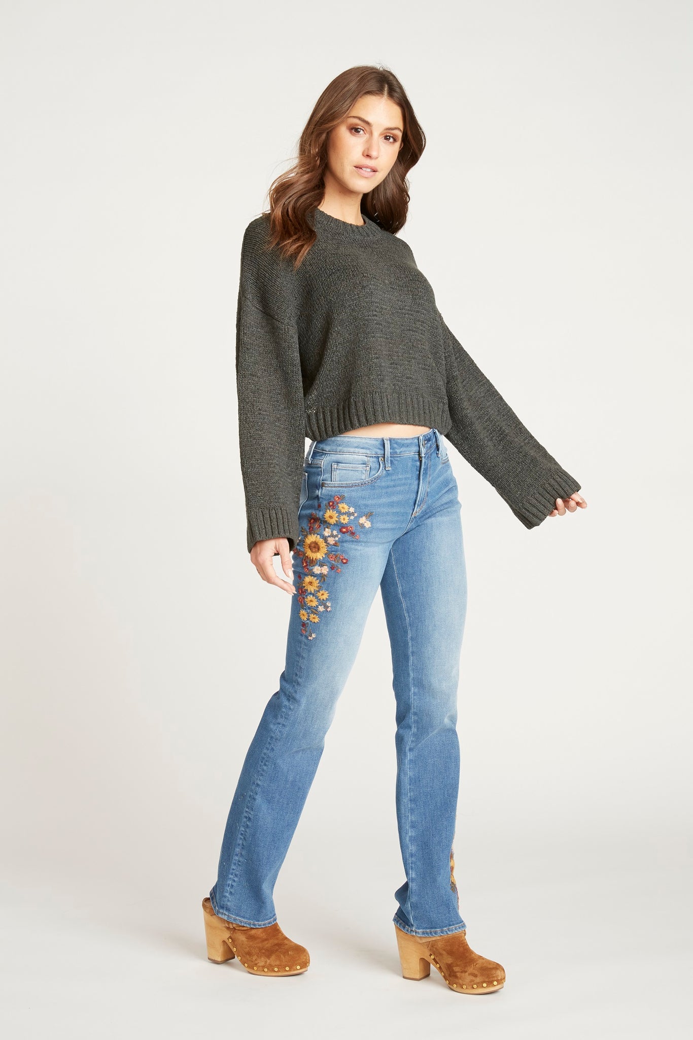 Kelly Boot Cut - Falling Sunflower