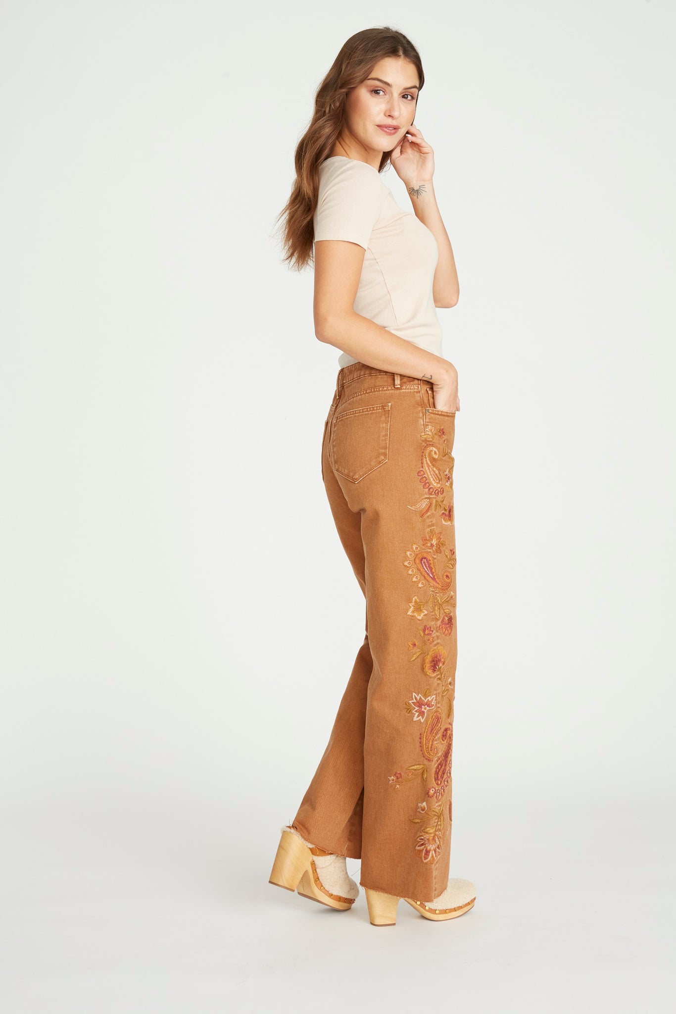 Charlee Wide Leg - Autumn Paisley