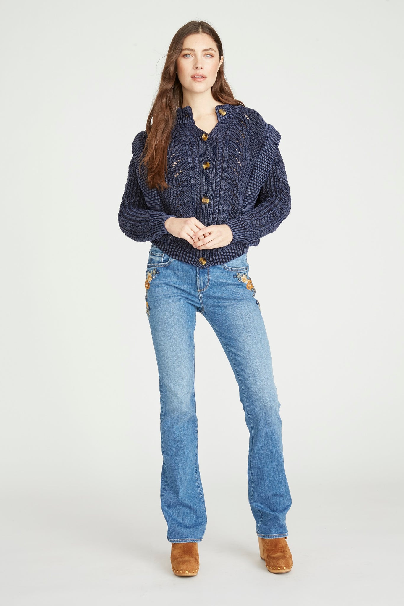 Kelly Boot Cut - Golden Peony