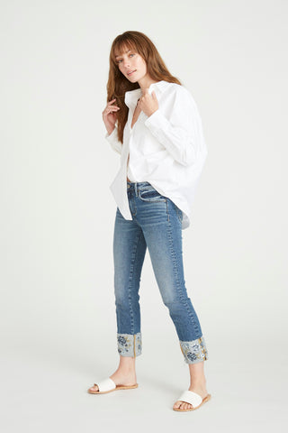 Colette Straight Crop - Bluebell Fleur