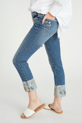 Colette Straight Crop - Bluebell Fleur