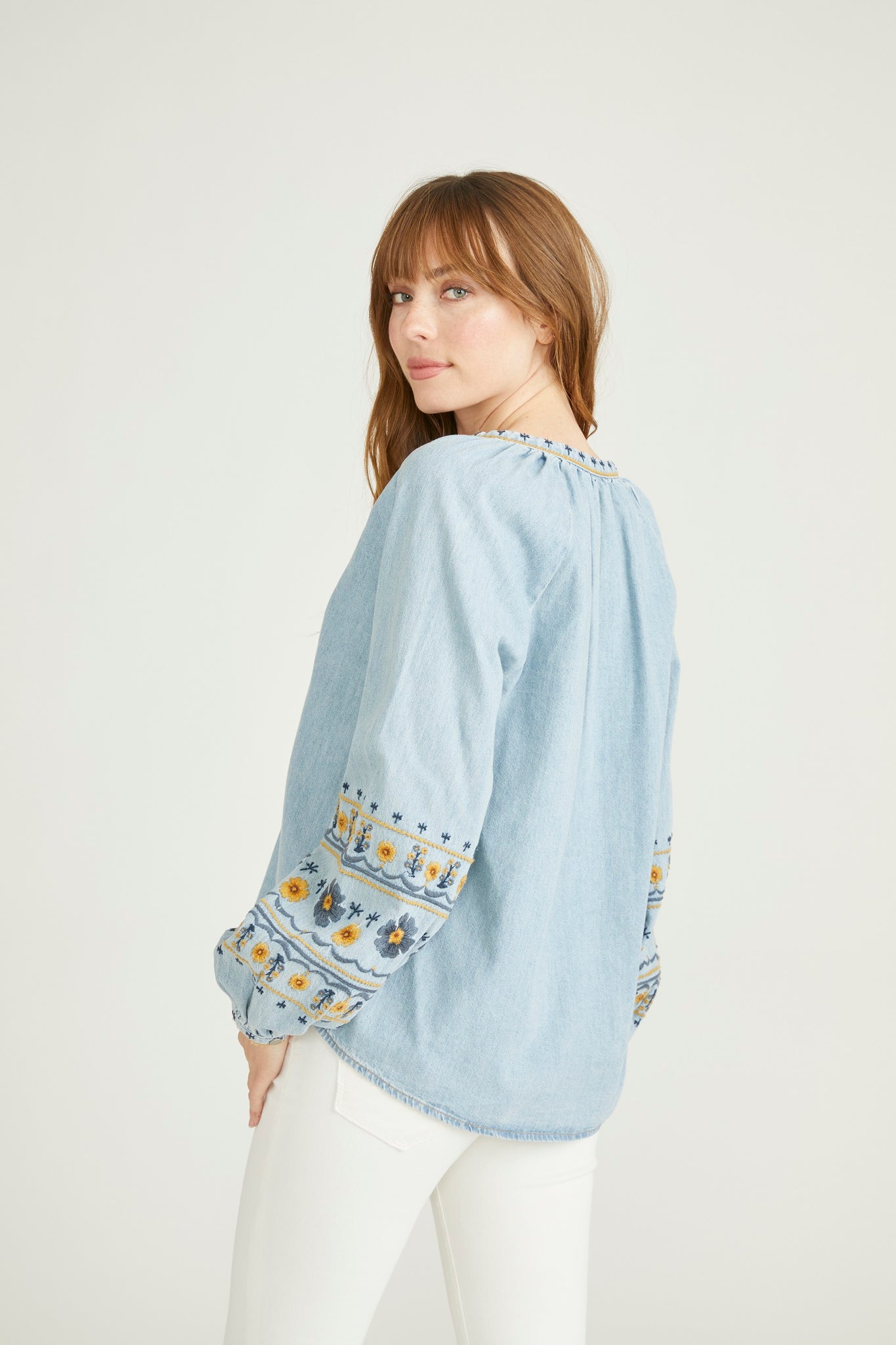 Chambray Blouse - Golden Gates