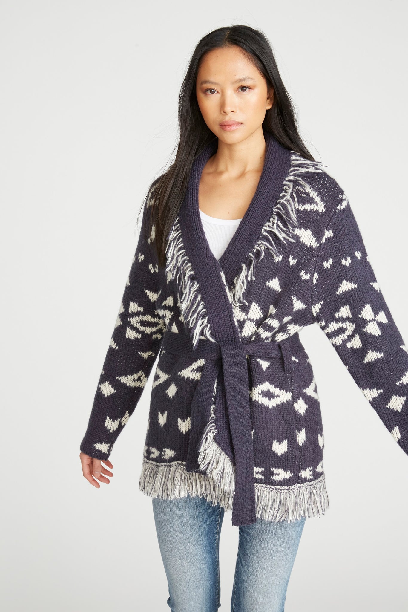 Bradyn Wrap Sweater - Navy