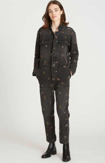 Carly Jumpsuit - Black Bouquet