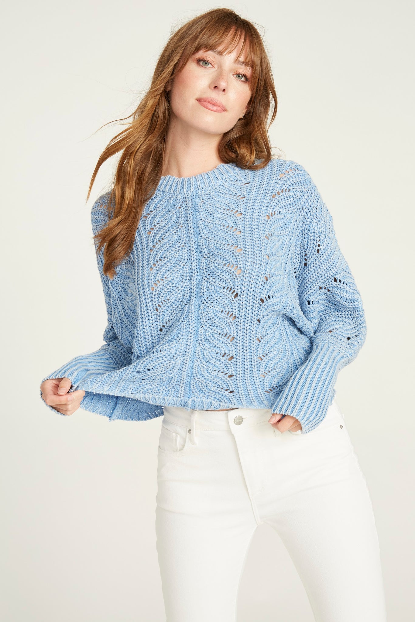 Scallop Sweater - Sky Blue